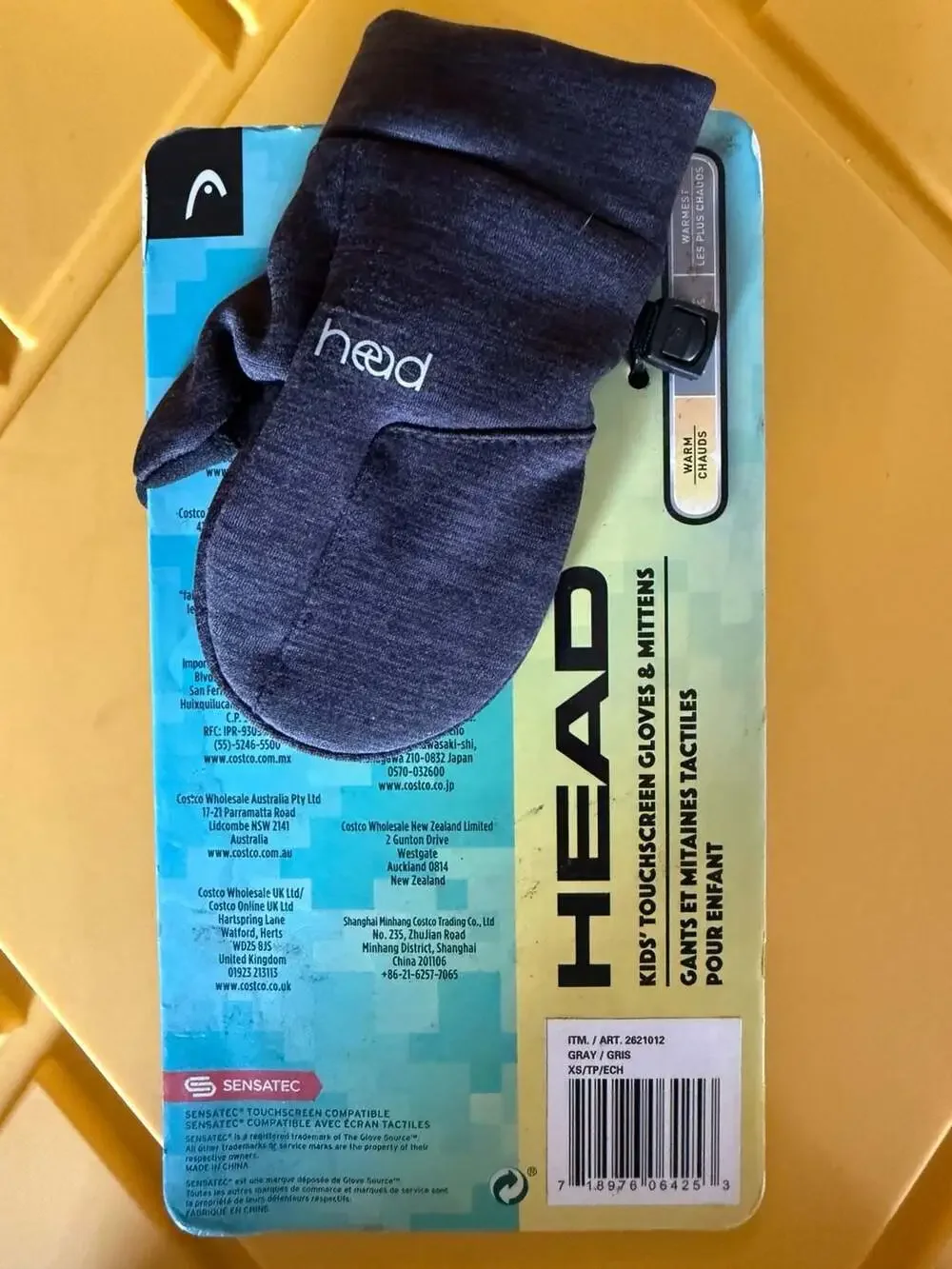 Head Kids Touchscreen Gloves & Mittens Gray XS